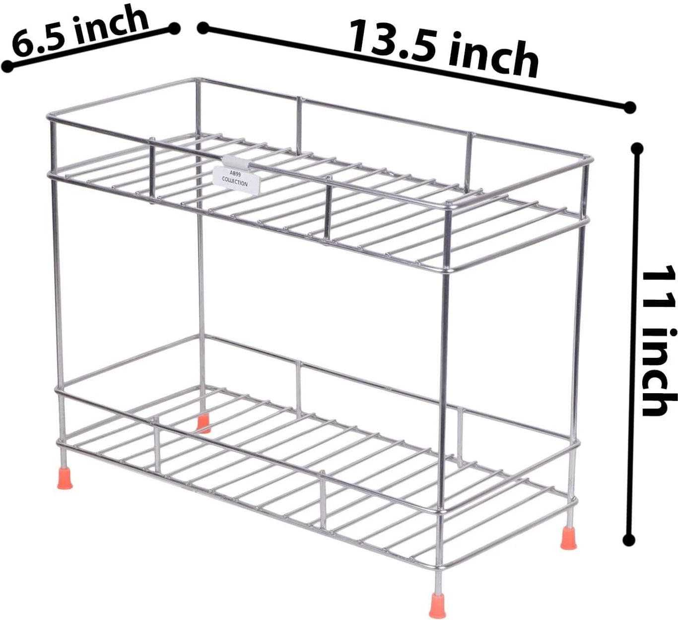 VISHAL Utensil Kitchen Rack Steel 2 Layer Modular Kitchen Storage Rack - Image 2