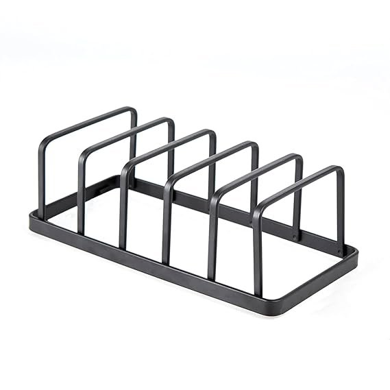 6-Slot Heavy-Duty Iron Storage Stand for Plates - Image 2