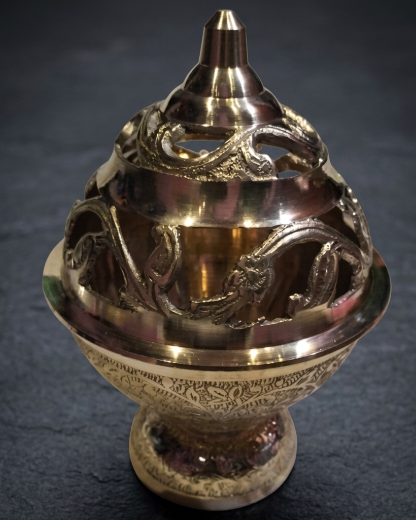 Ornate Brass Incense Burner