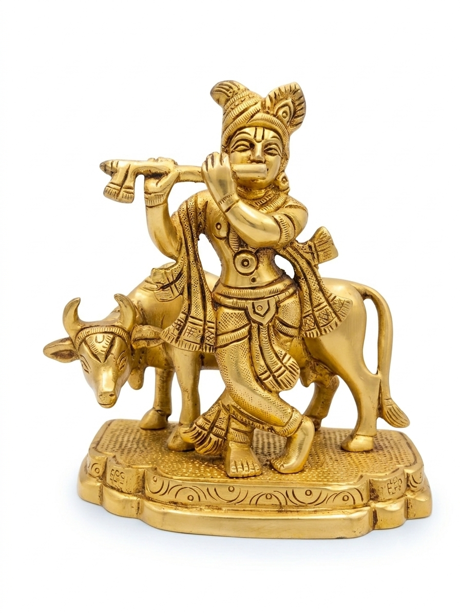 brass-lord-krishna-with-cow-idol