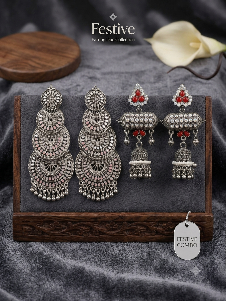 pack-of-2-oxidized-chandbali-and-jhumka-combo