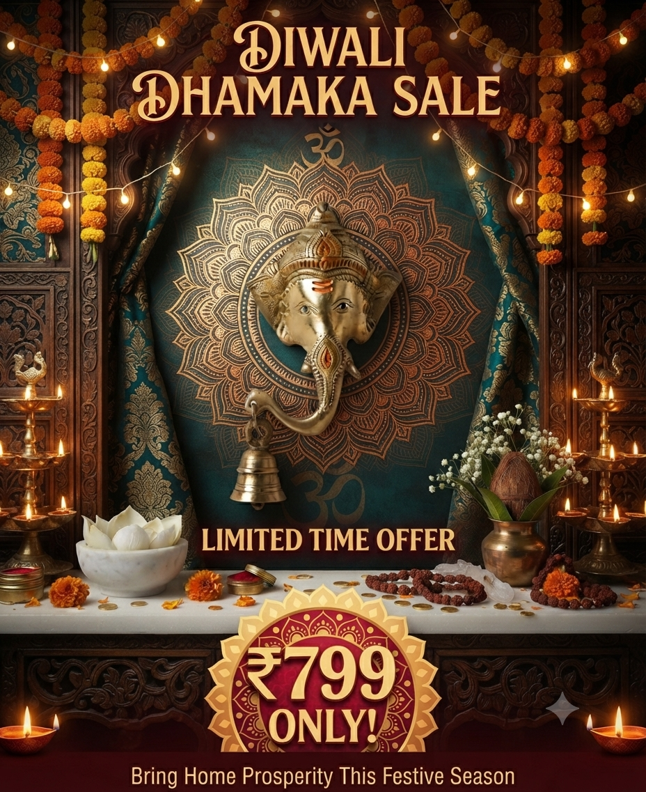 Traditional Brass Ganesha Showpiece for Your Mandir